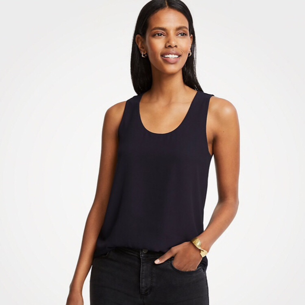 Ann Taylor Mixed Jersey Tank XSP